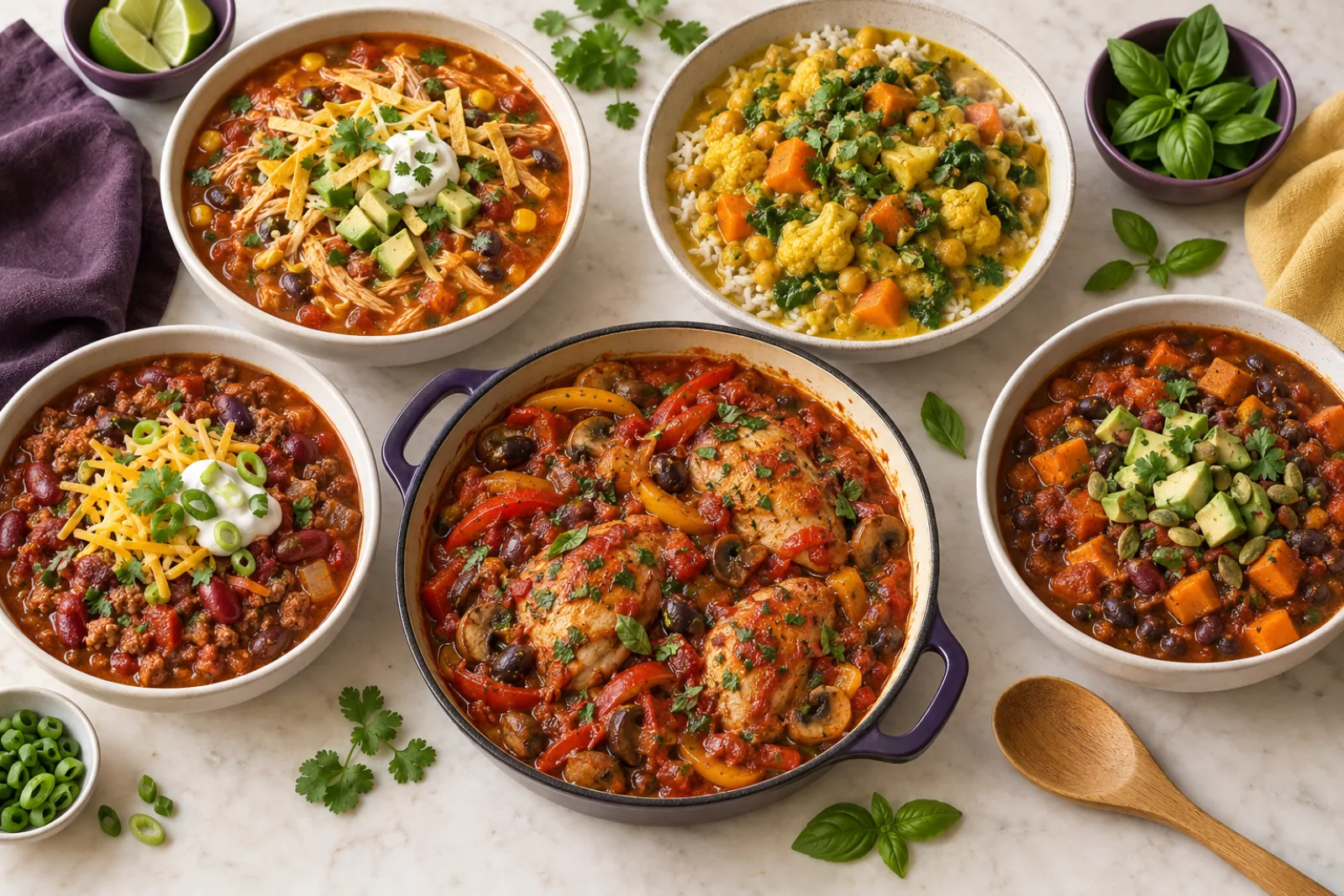 The dinners in Crockpot week: 5 dinners at $3.85 per serving