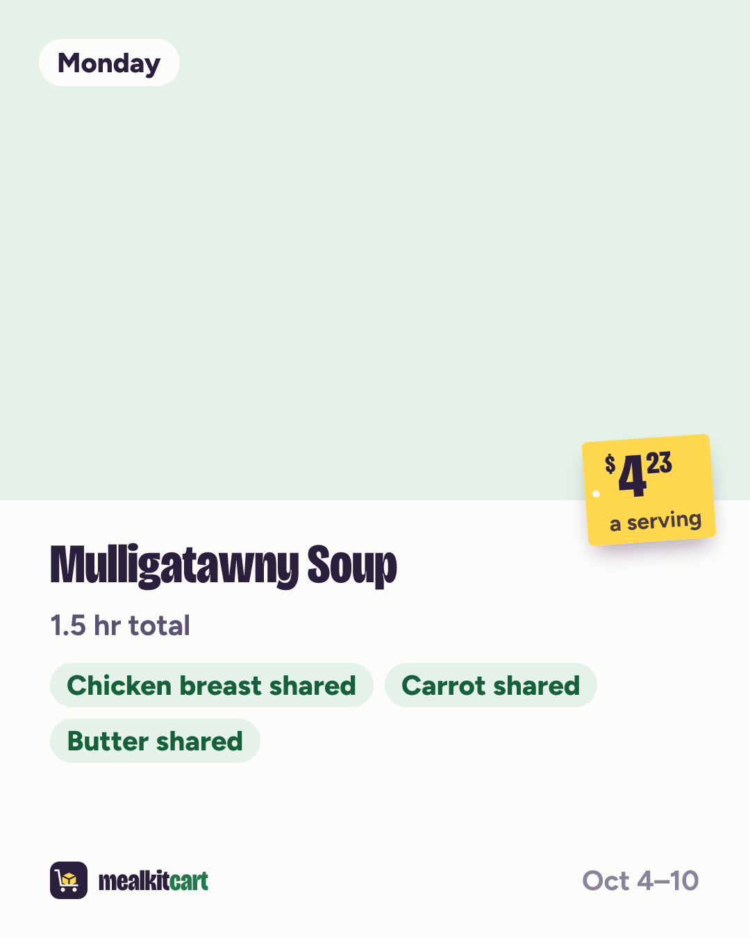 Slide 3: Monday: Mulligatawny Soup